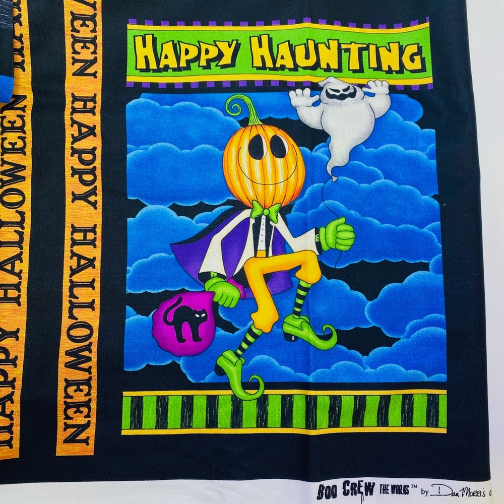 Halloween Fabric Boo Crew Dan Morris 2012 Cotton Fabric RJR Approx 2 Yards - Picture 2 of 8